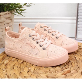 Sneakers in pizzo Big Star Jr JJ374006 rosa chiaro 2