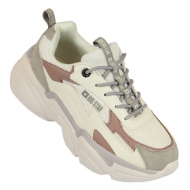 Scarpe sportive sulla piattaforma Big Star W HH274255 bianche bianco grigio 1
