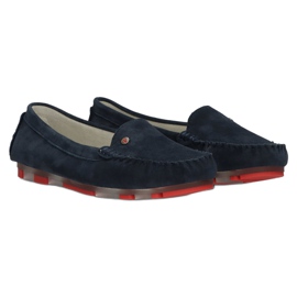 Mocassini in pelle Filippo DP2037/22 NV RD Blu navy rosso 4