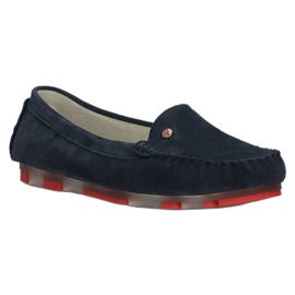 Mocassini in pelle Filippo DP2037/22 NV RD Blu navy rosso 1
