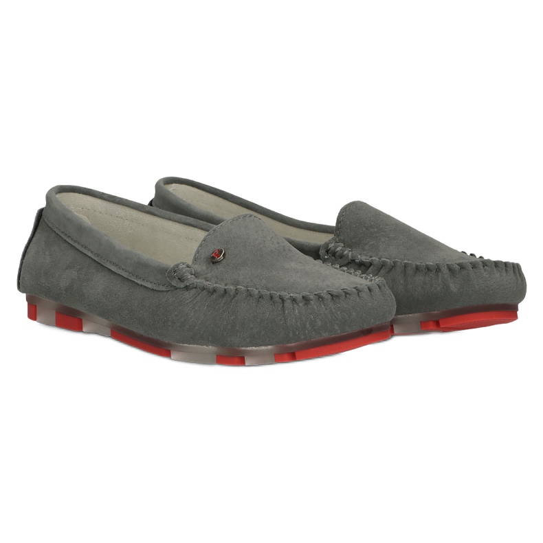 Mocassini in pelle Filippo DP2037/22 GR RD Grigio rosso 4
