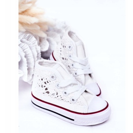 Sneakers Alte Bambini Con Laccio Roly-Poly Bianco 1