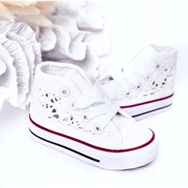 Sneakers Alte Bambini Con Laccio Roly-Poly Bianco 5
