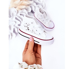 Sneakers Alte Bambini Con Laccio Roly-Poly Bianco 4