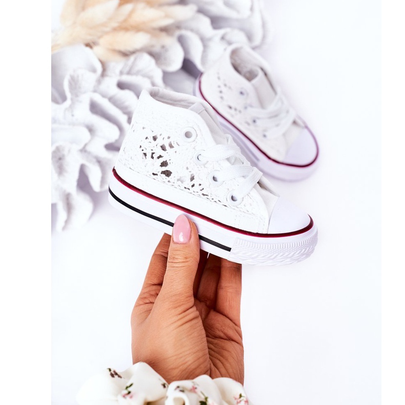 Sneakers Alte Bambini Con Laccio Roly-Poly Bianco bianca 4