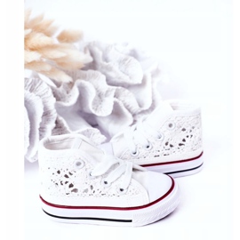 Sneakers Alte Bambini Con Laccio Roly-Poly Bianco 6