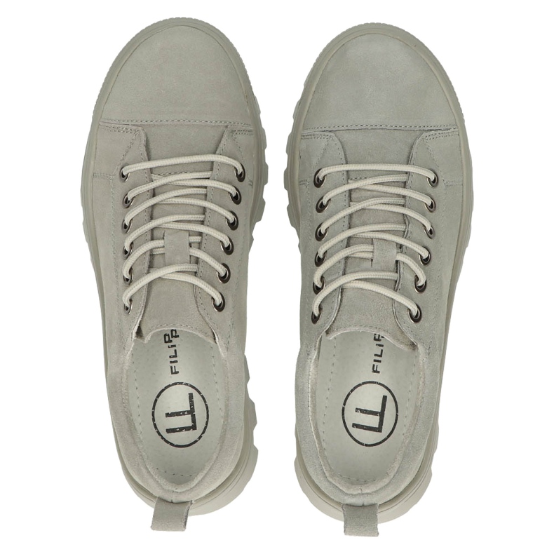 Sneakers in Pelle Scamosciata Filippo DP3522/22 GR Grigio 4