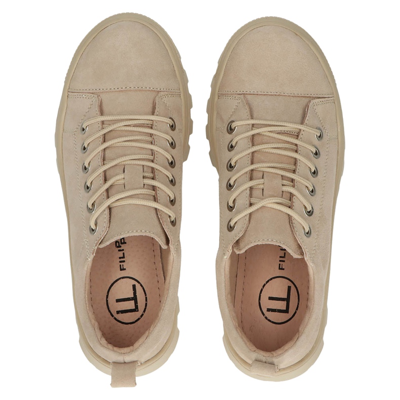 Sneakers in Pelle Scamosciata Filippo DP3522/22 BE Beige 4