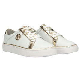 Filippo Eleganti scarpe da ginnastica in pelle DP3617 / 22 WH bianca 3