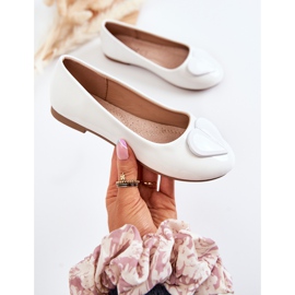 Vinceza Ballerine Per Bambini Laccate Con Cuore Bianco Corty bianca 2