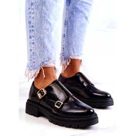 PL5 Scarpe In Pelle Con Fibbia La.Fi Nero Leonie 1