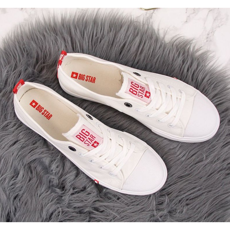 Sneakers in tessuto Big Star W FF274087 bianche bianco 5