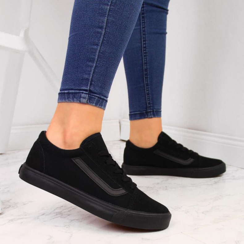 Sneakers nere Atletico W ATC264D in tessuto nero 2