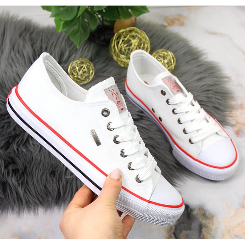 Sneakers in tessuto Cross Jeans W JJ2R4009C bianche bianco 1