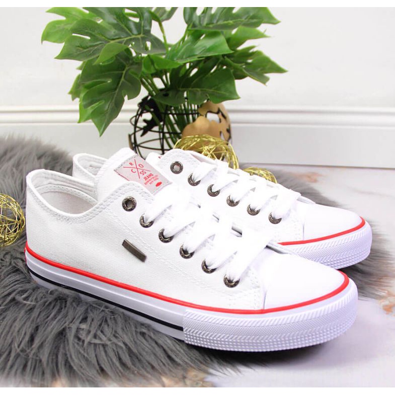 Sneakers in tessuto Cross Jeans W JJ2R4009C bianche bianco 2