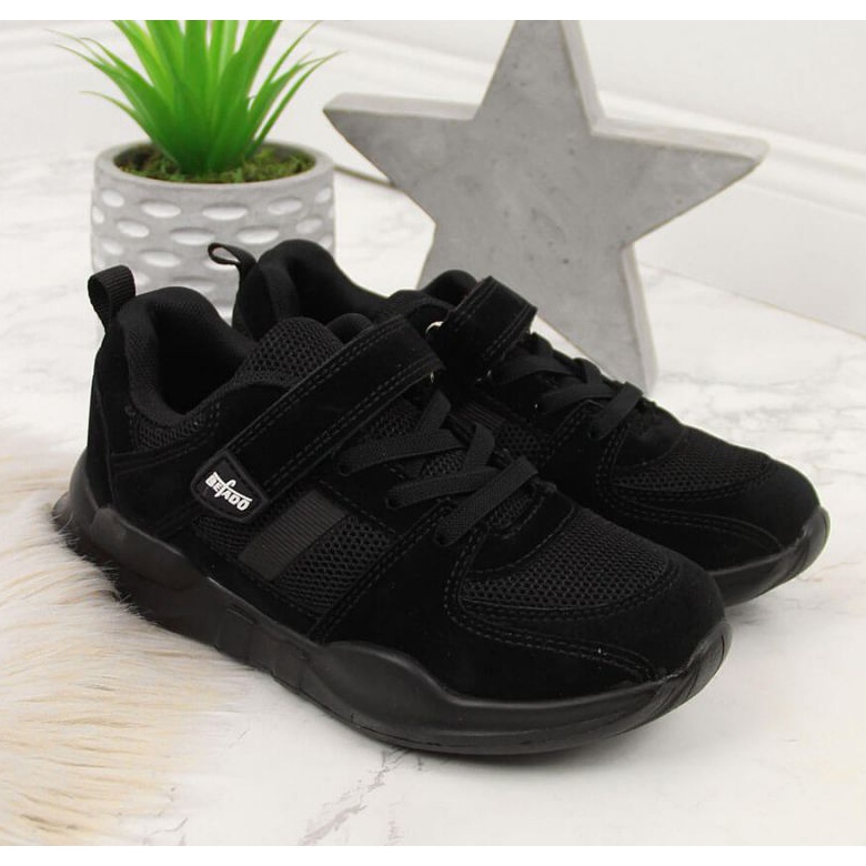 Scarpe sportive nere Befado Jr BEF25A con velcro nero 2