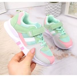 Befado Jr BEF25C scarpe sportive con velcro, menta blu 1