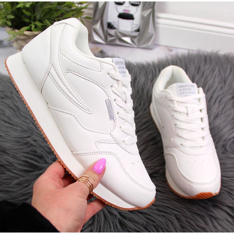 American Club W AM786 scarpe sportive bianche bianco 1