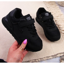 Scarpe con velcro American Club Jr AM788A nere nero 1