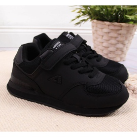 Scarpe con velcro American Club Jr AM788A nere nero 2