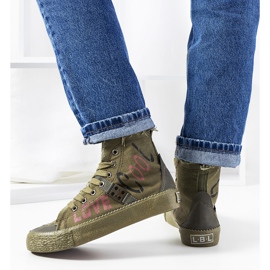 Sneakers alte alla caviglia verdi di Amabella cachi verde 2