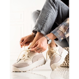Seastar Scarpe da ginnastica legate sulla piattaforma beige 1