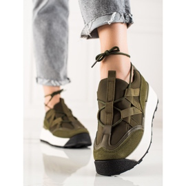 Seastar Scarpe da ginnastica legate sulla piattaforma verde 1