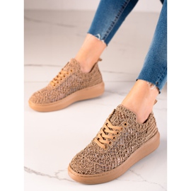 ARTIKER Sneakers traforate sulla piattaforma beige 1