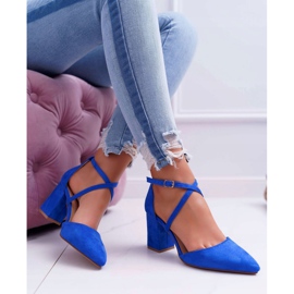 PS1 Décolleté Da Donna Con Tacco In Spitz Fiordaliso Cosmo blu 1