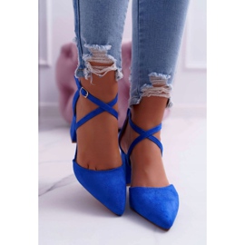 PS1 Décolleté Da Donna Con Tacco In Spitz Fiordaliso Cosmo blu 2