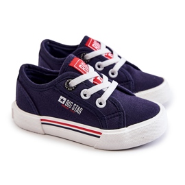 Sneakers basse da bambino Big Star JJ374168 Blu Navy 1