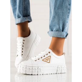 Goodin Sneakers Con Ecopelle Sulla Piattaforma bianca 1