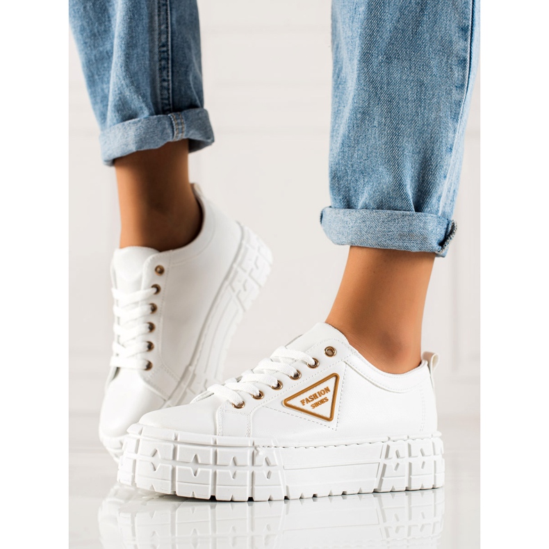 Goodin Sneakers Con Ecopelle Sulla Piattaforma bianco 1