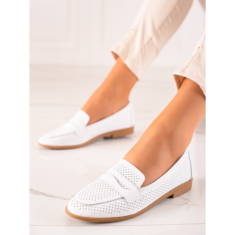 Goodin Signori in pelle traforata bianco 1