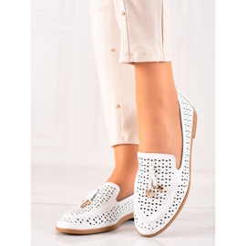 Goodin Mocassini In Pelle Con Ornamento bianco 1