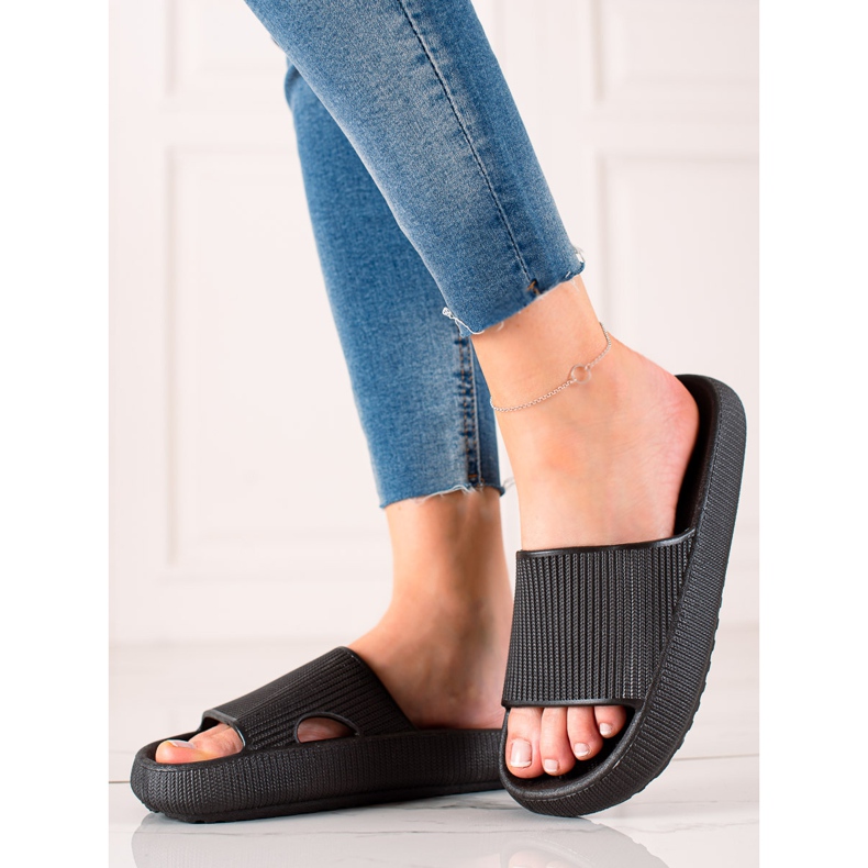 TRENDI Pantofole nere nero 2