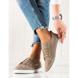 Goodin Sneakers casual in pelle beige 2