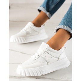 TRENDI Sneakers sportive sulla piattaforma bianco 2
