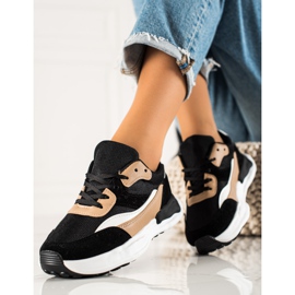 TRENDI Comode Sneakers NERE E BEIGE nero 1