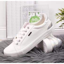 Sneakers Textile Cross Jeans W JJ2R4038C bianche bianco argento 2