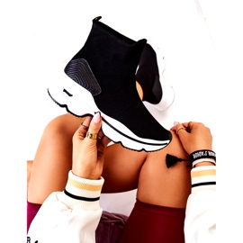 PS1 Scarpe sportive nere a calzino alto Bailee nero 1