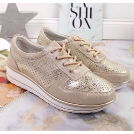 Sneakers in pelle S. Barski W OLI148 oro d'oro 2