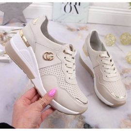 Sneakers in pelle S.Barski W OLI149 beige 1