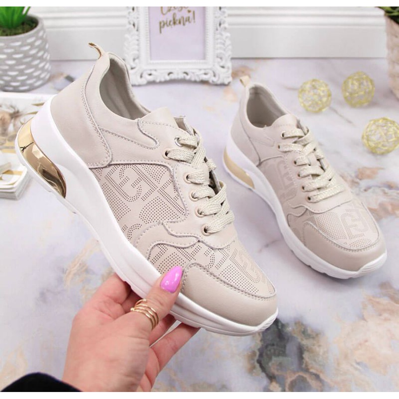 Sneakers in pelle S.Barski W OLI150 beige 1
