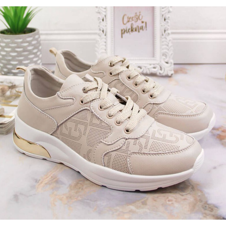 Sneakers in pelle S.Barski W OLI150 beige 2