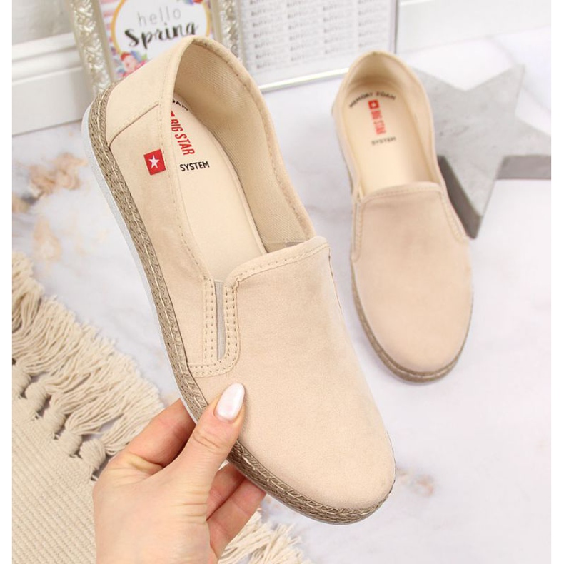 Slip on Big Star W JJ276001 espadrillas beige 1