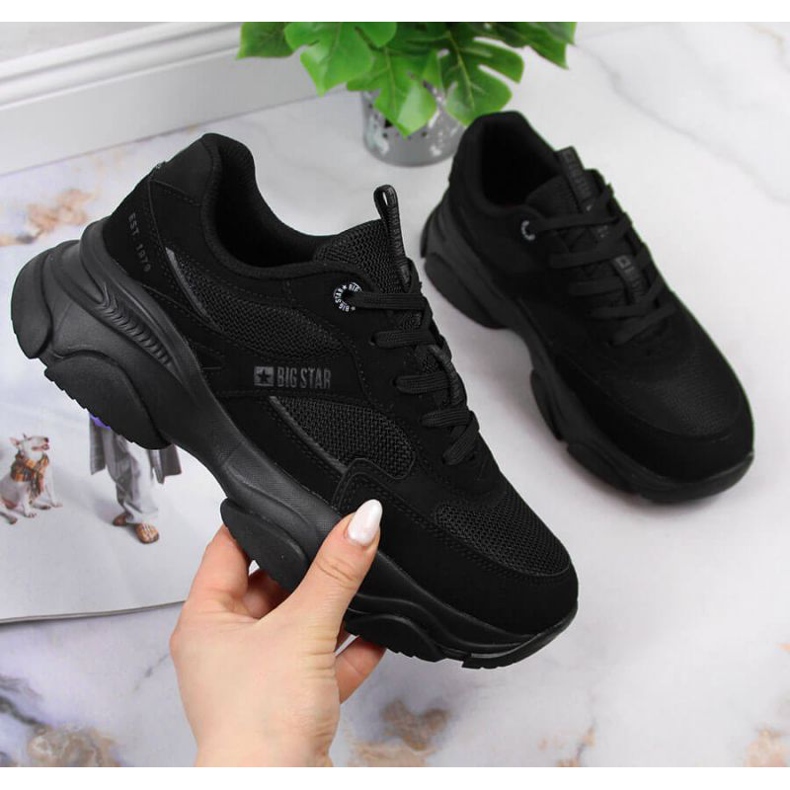 Sneakers sportive nere Big Star W JJ274578 nero 1