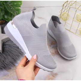 Sneakers calzini slip on McKeylor W JAN95A grigio 1