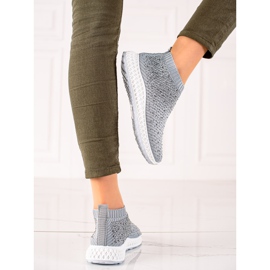 Goodin Sneakers Slip-on Con Cristalli grigio 1