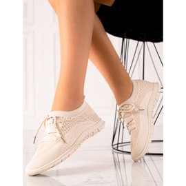 TRENDI Scarpe sportive stringate beige 1